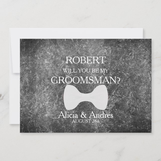 Kommer du att bli min Groomsman? Frieri Inbjudningar (Framsida)