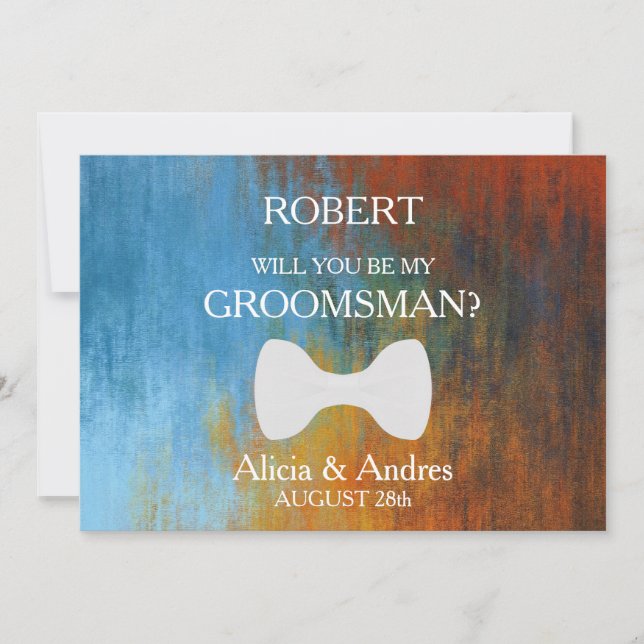 Kommer du att bli min Groomsman? Frieri Inbjudningar (Framsida)