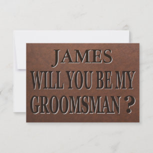 Kommer du att bli min Groomsman Frieri kort?