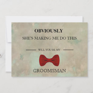 Kommer du att bli min Groomsman? Inbjudan