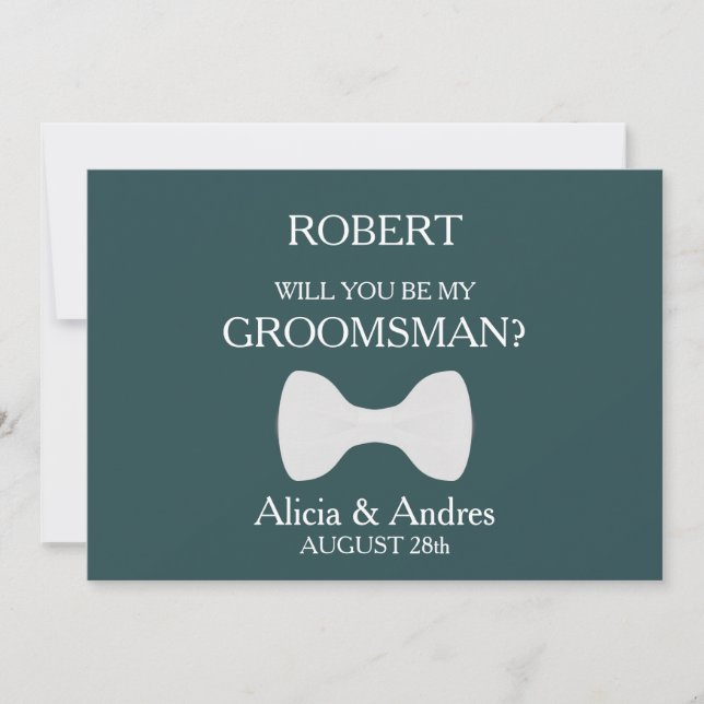 Kommer du att bli min Groomsman? Inbjudan (Framsida)
