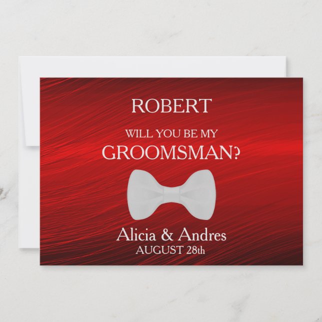 Kommer du att bli min Groomsman? Inbjudan (Framsida)