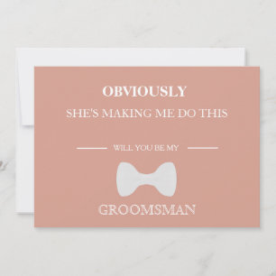 Kommer du att bli min Groomsman? Inbjudan