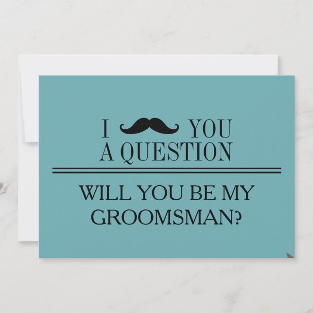 Kommer du att bli min Groomsman? Inbjudan (Framsida)