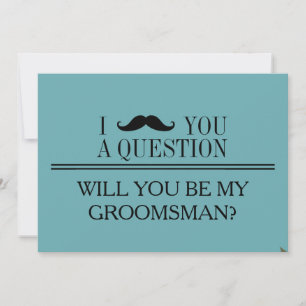 Kommer du att bli min Groomsman? Inbjudan