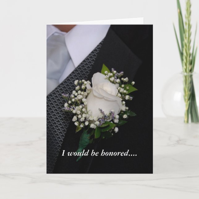 Kommer du att bli min Groomsman? Inbjudan (Framsida)