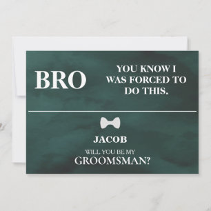 Kommer du att bli min Groomsman? Inbjudan