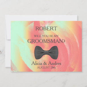 Kommer du att bli min Groomsman? Inbjudan