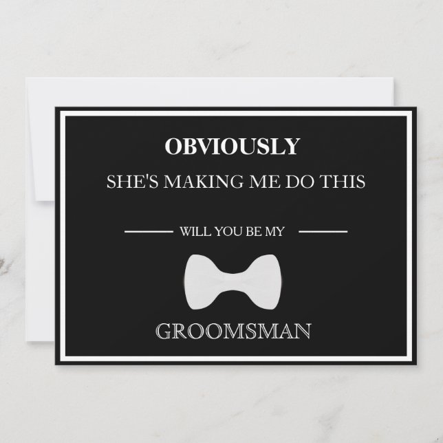 Kommer du att bli min Groomsman? Inbjudan (Framsida)