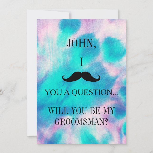 Kommer du att bli min Groomsman? Inbjudan (Framsida)