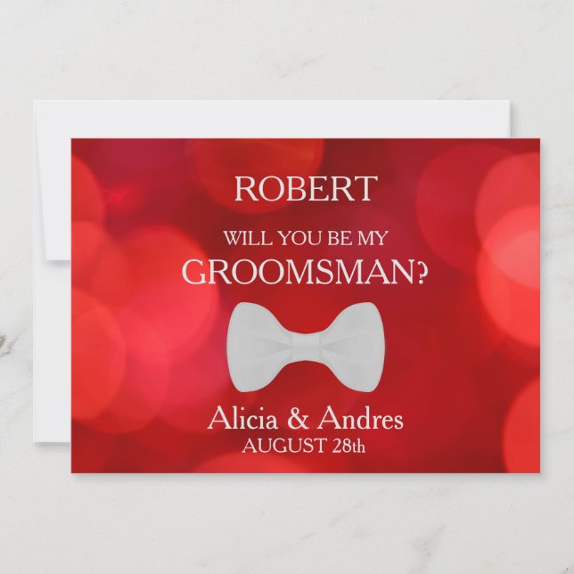 Kommer du att bli min Groomsman? Inbjudan (Framsida)