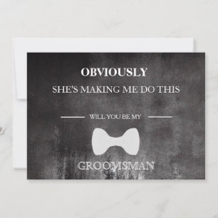 Kommer du att bli min Groomsman? Inbjudan