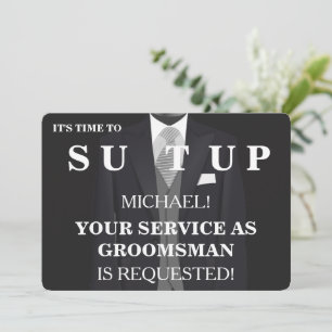 Kommer du att bli min Groomsman-inbjudan? Inbjudningar