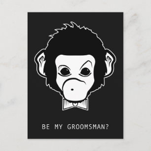 Kommer du att bli min groomsman? inbjudan vykort