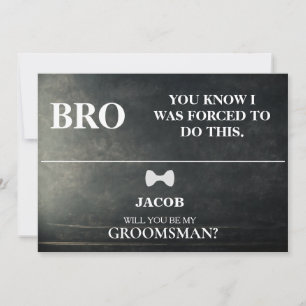 Kommer du att bli min Groomsman? Inbjudningar