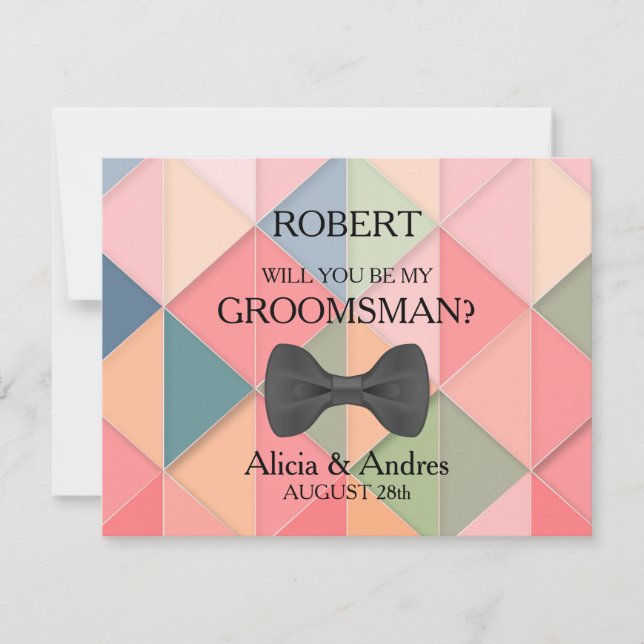Kommer du att bli min Groomsman? Inbjudningar (Framsida)