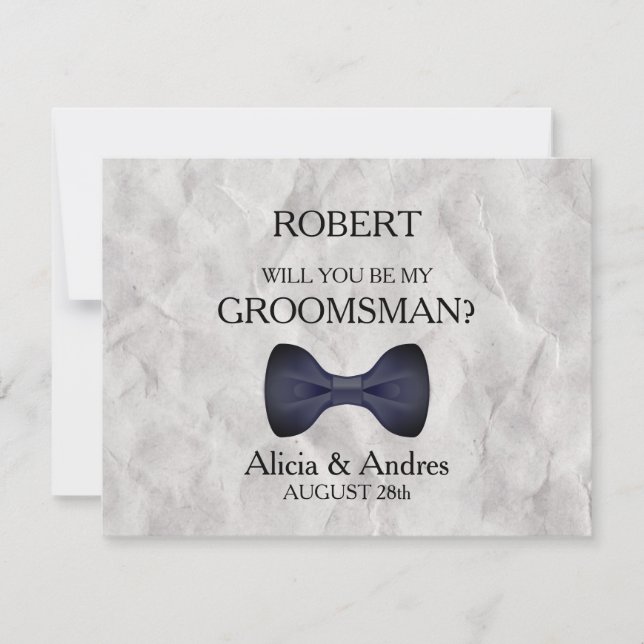 Kommer du att bli min Groomsman? Inbjudningar (Framsida)