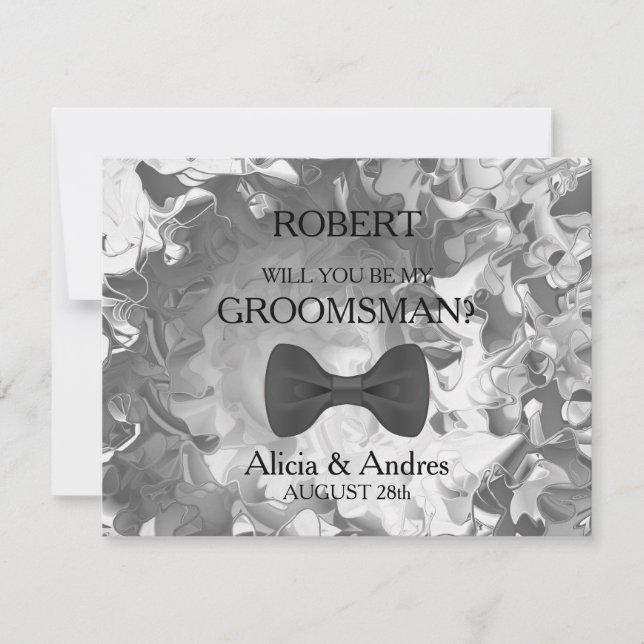 Kommer du att bli min Groomsman? Inbjudningar (Framsida)