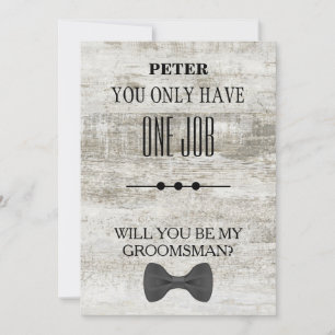 Kommer du att bli min Groomsman? Inbjudningar