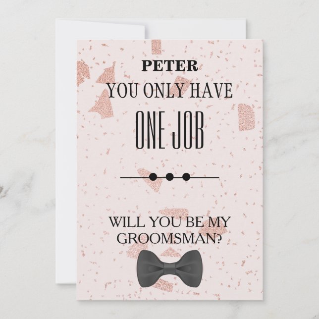 Kommer du att bli min Groomsman? Inbjudningar (Framsida)