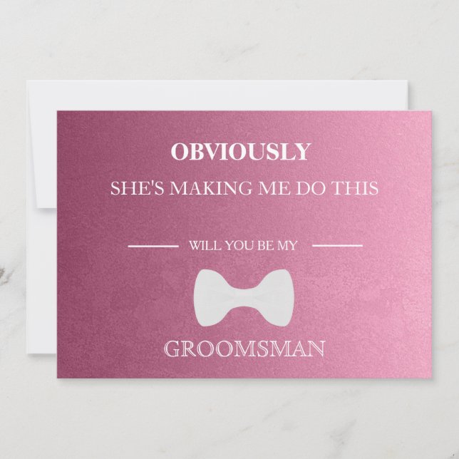 Kommer du att bli min Groomsman? Inbjudningar (Framsida)