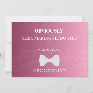 Kommer du att bli min Groomsman? Inbjudningar