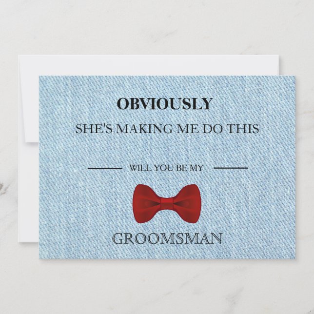 Kommer du att bli min Groomsman? Inbjudningar (Framsida)