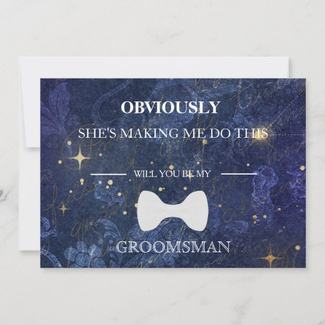 Kommer du att bli min Groomsman? Inbjudningar (Framsida)