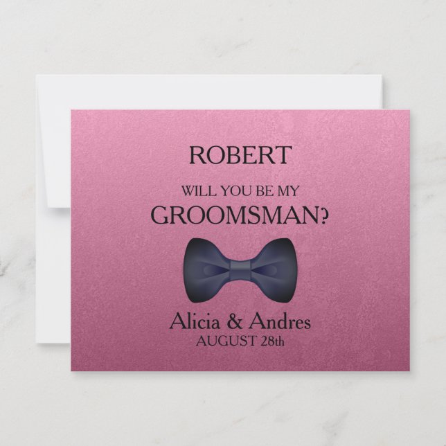 Kommer du att bli min Groomsman? Inbjudningar (Framsida)