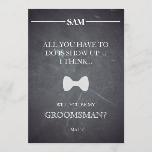 Kommer du att bli min Groomsman? Inbjudningar