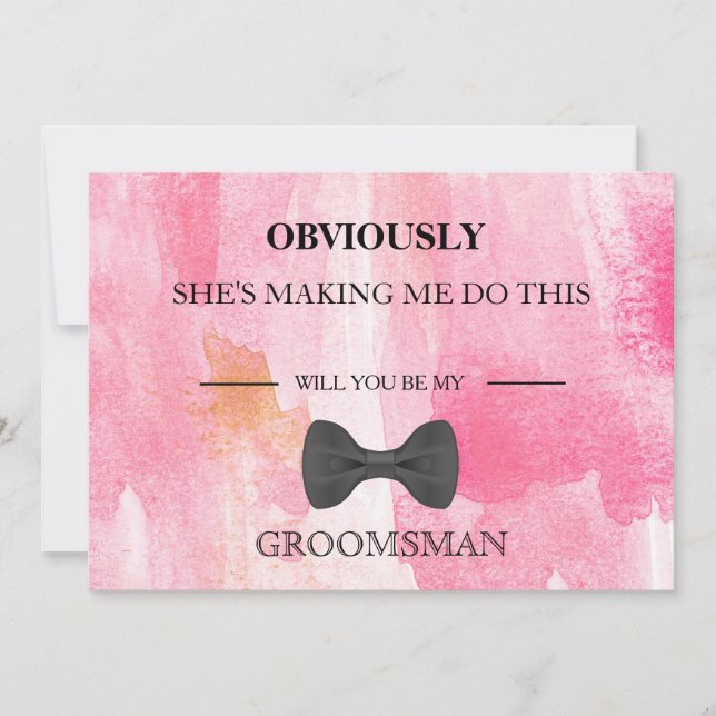 Kommer du att bli min Groomsman? Inbjudningar (Framsida)