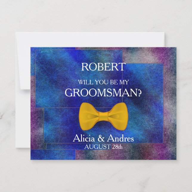 Kommer du att bli min Groomsman? Inbjudningar (Framsida)