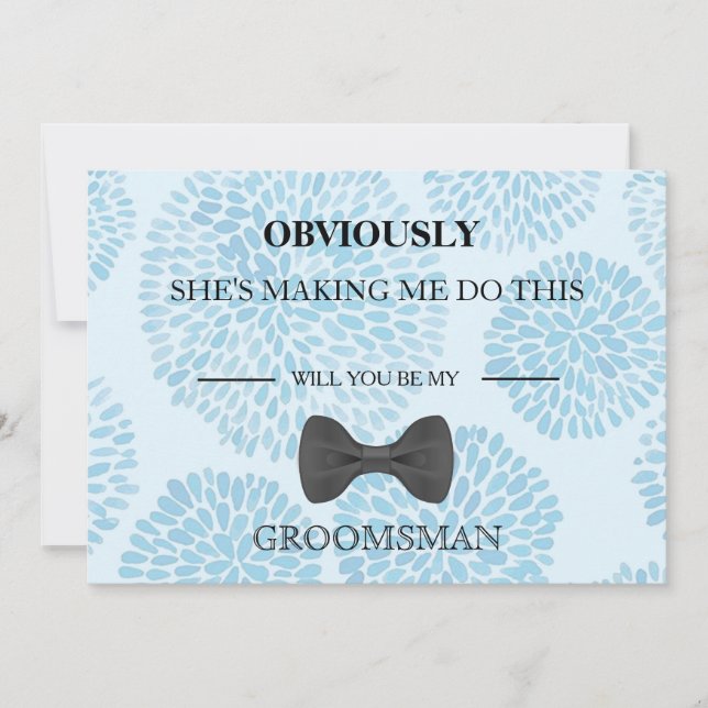 Kommer du att bli min Groomsman? Inbjudningar (Framsida)