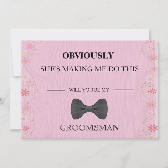 Kommer du att bli min Groomsman? Inbjudningar (Framsida)