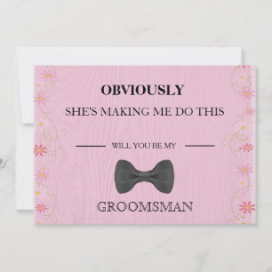 Kommer du att bli min Groomsman? Inbjudningar