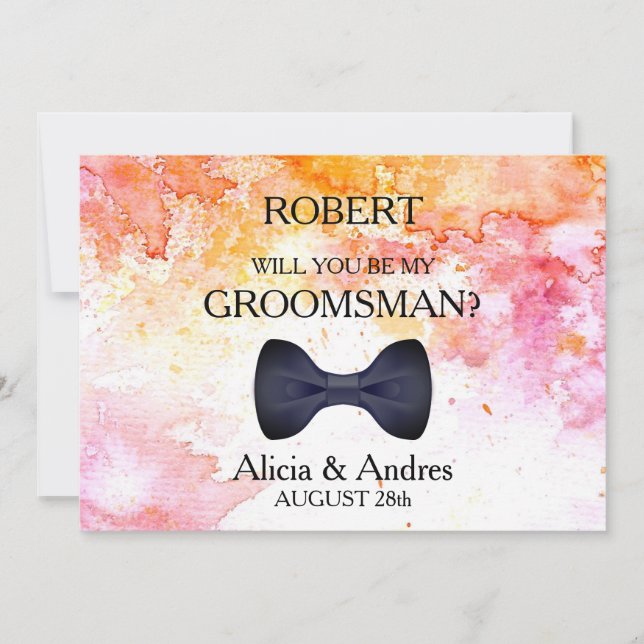 Kommer du att bli min Groomsman? Inbjudningar (Framsida)
