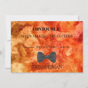 Kommer du att bli min Groomsman? Inbjudningar