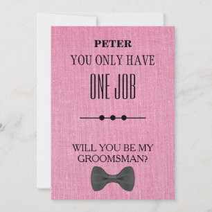 Kommer du att bli min Groomsman? Inbjudningar