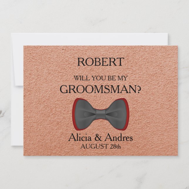 Kommer du att bli min Groomsman? Inbjudningar (Framsida)