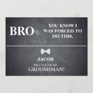 Kommer du att bli min Groomsman? Inbjudningar