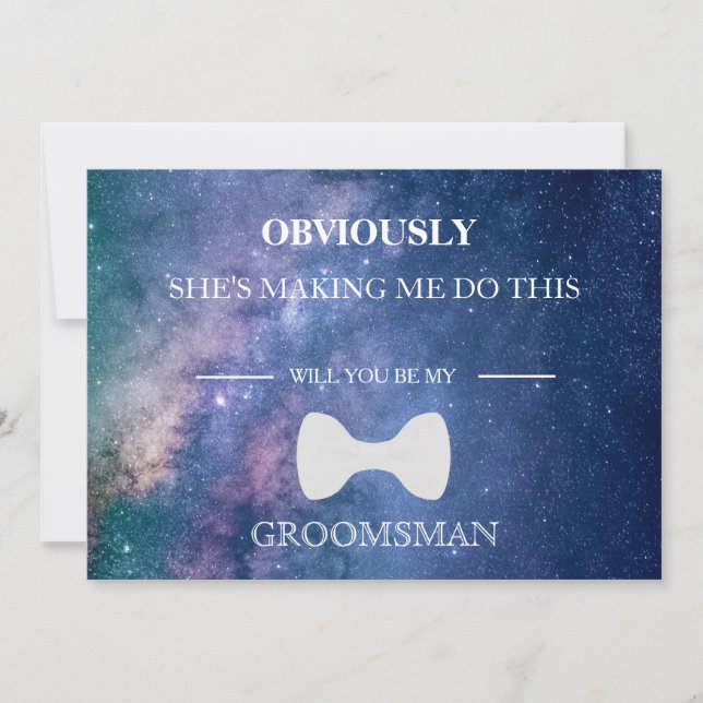 Kommer du att bli min Groomsman? Inbjudningar (Framsida)