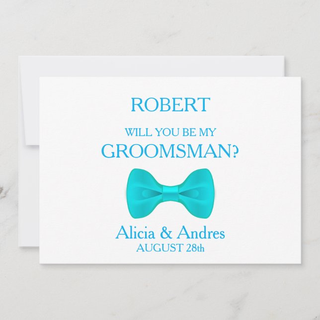 Kommer du att bli min Groomsman? Inbjudningar (Framsida)
