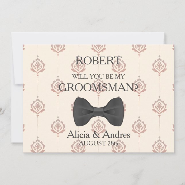 Kommer du att bli min Groomsman? Inbjudningar (Framsida)