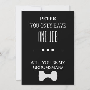Kommer du att bli min Groomsman? Inbjudningar
