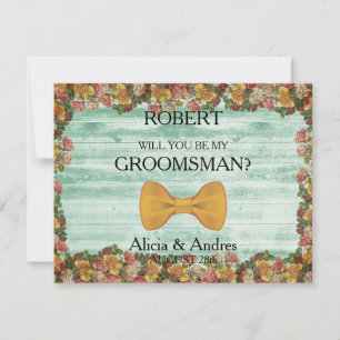 Kommer du att bli min Groomsman? Inbjudningar