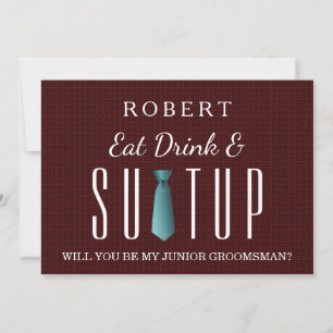 Kommer du att bli min groomsman? inbjudningar