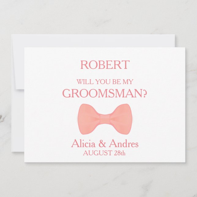 Kommer du att bli min Groomsman? Inbjudningar (Framsida)