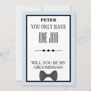 Kommer du att bli min Groomsman? Inbjudningar