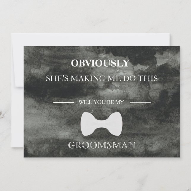 Kommer du att bli min Groomsman? Inbjudningar (Framsida)