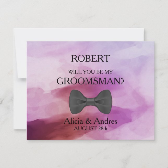 Kommer du att bli min Groomsman? Inbjudningar (Framsida)